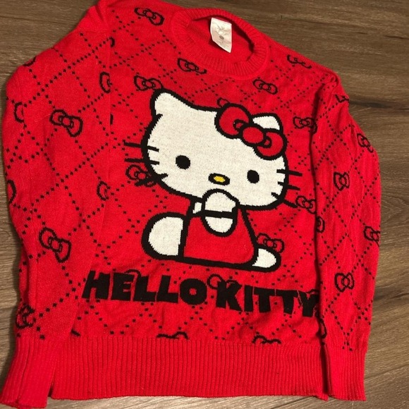 Red Hello Kitty sweater #kawaii - Picture 1 of 8